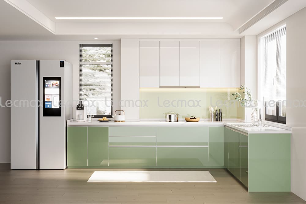 Tủ bếp cao cấp inox 304 chữ L