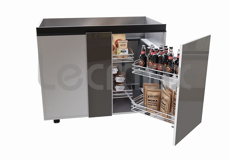 Kệ góc xoay tủ bếp dưới