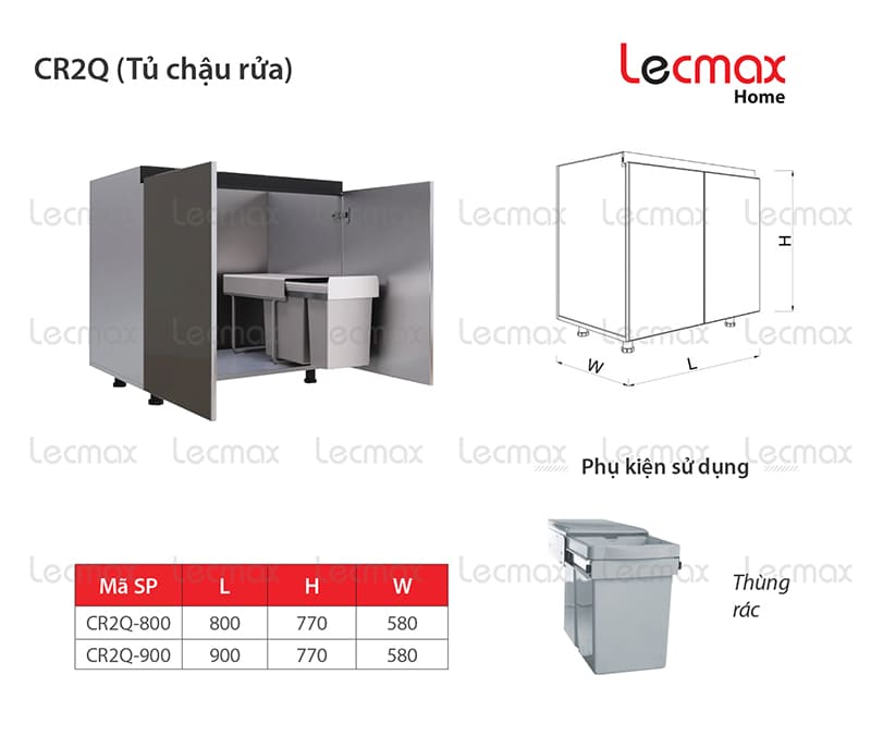 Tủ chậu rửa CR2Q