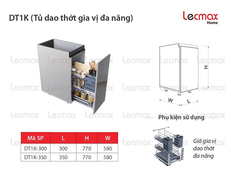 Tủ dao thớt ga vị đa năng DT1K