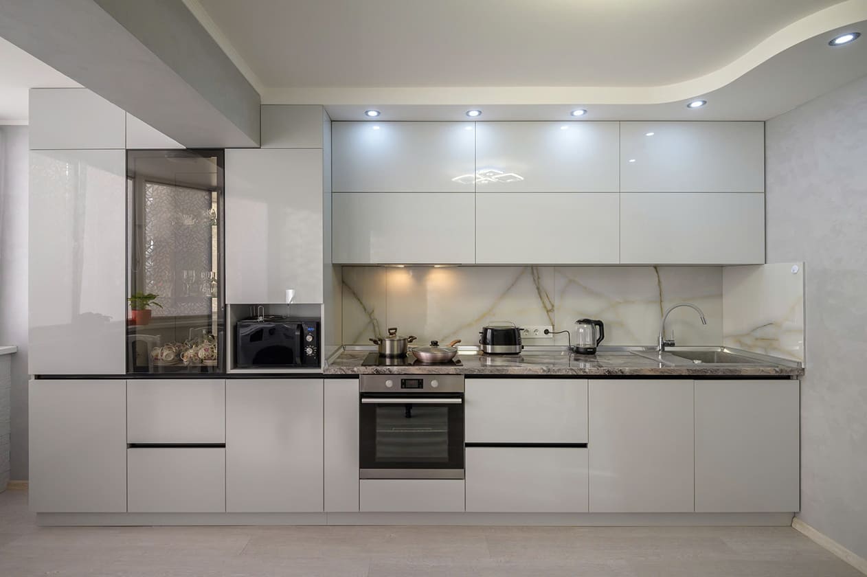 Tủ bếp inox 304 cánh kính Tủ bếp inox 304 cánh kính