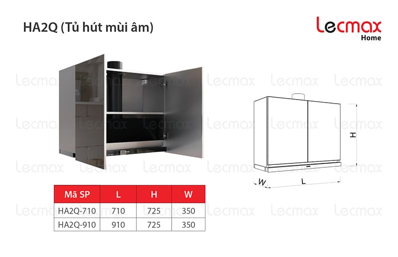 Tủ hút mùi âm HA2Q Tủ hút mùi âm HA2Q