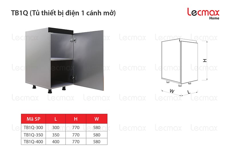 Tủ thiết bị điện 1 cánh TB1Q