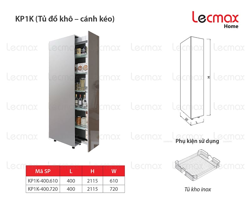 Tủ đồ khô cánh kéo KP1K