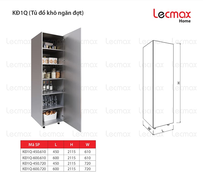 Tủ đồ khô ngăn đợt KĐ1Q