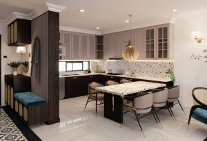 Mẫu Phòng Bếp Phong Cách Indochine Đẹp