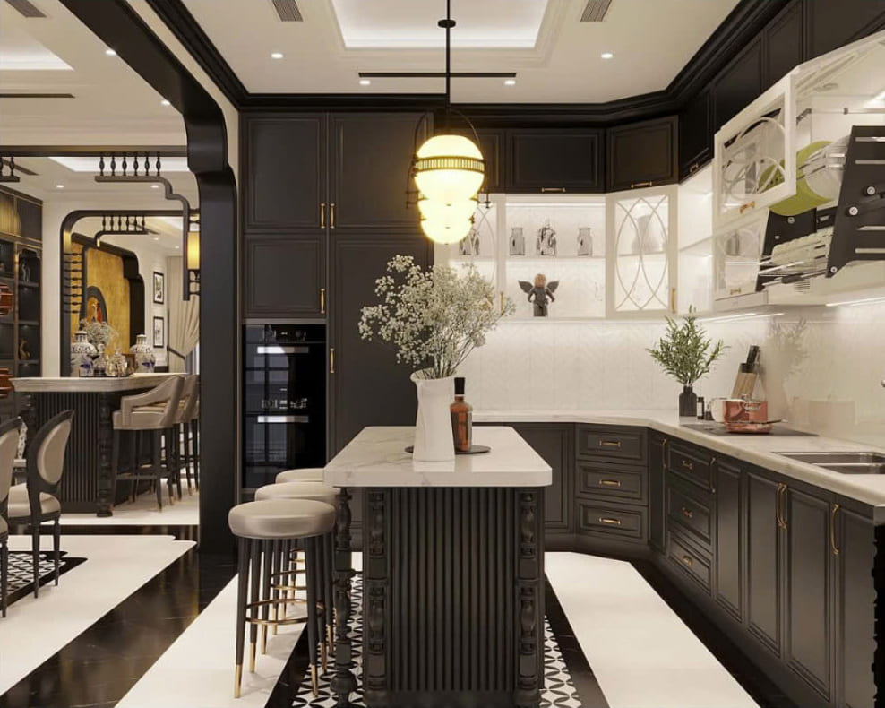 Xu hướng thiết kế phòng bếp phong cách Indochine