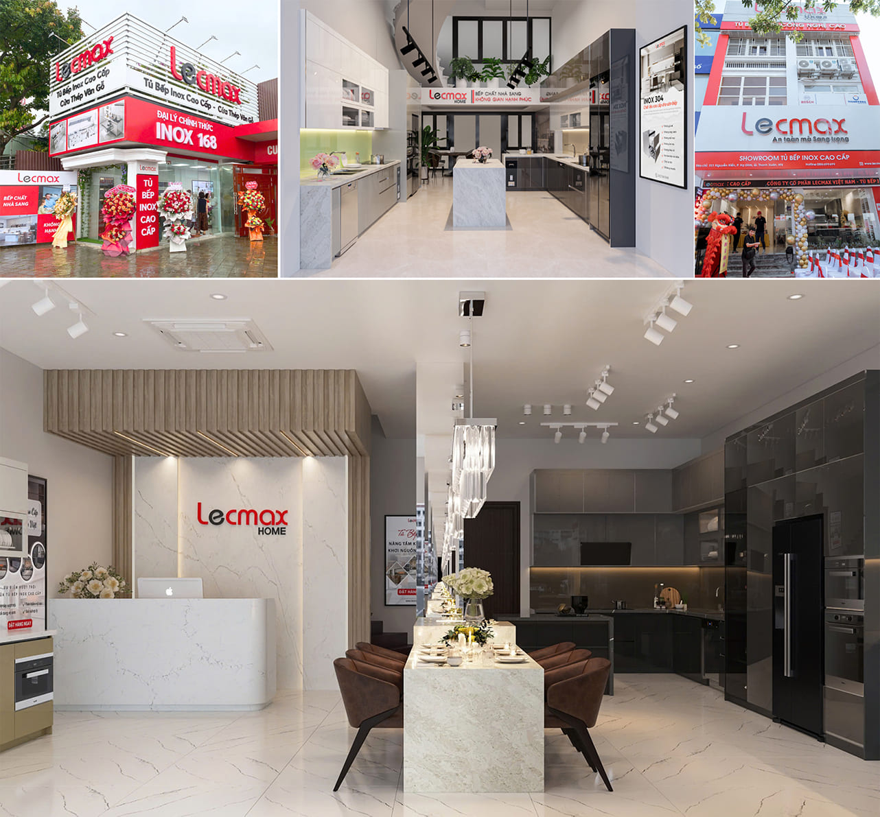 Hệ thống phân phối tủ bếp inox 304 Lecmax Home