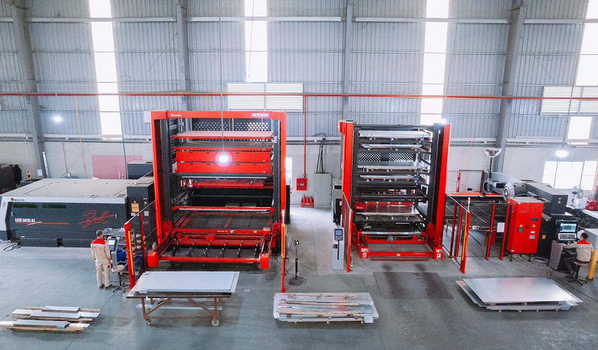 Hệ thống sản xuất tủ bếp inox 304 Lecmax Home