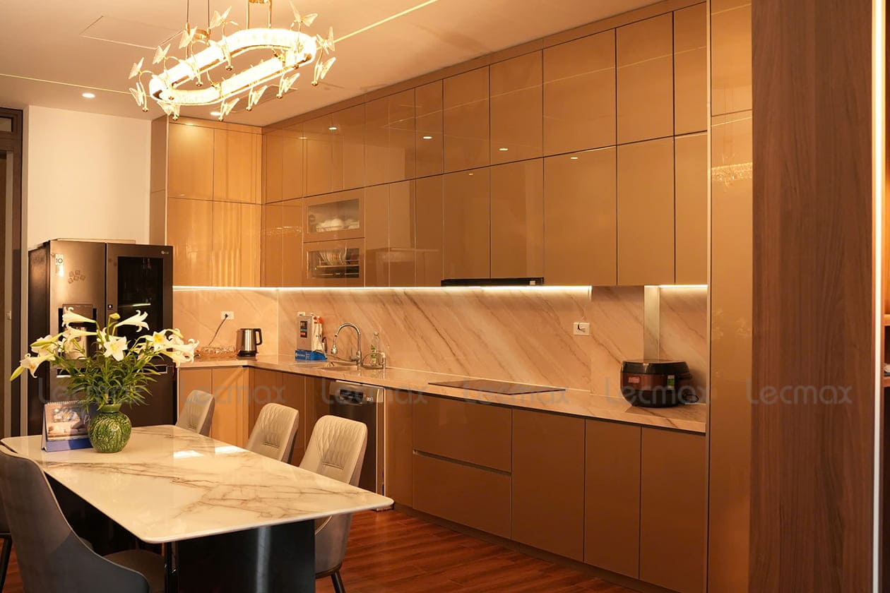 Tủ bếp inox 304 nhà c Ngà ở Hoàng Quốc Việt