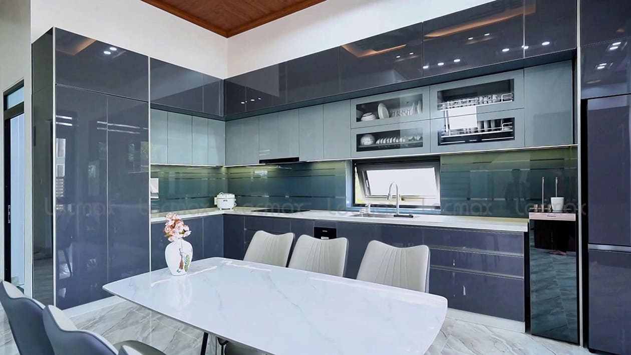 Tủ bếp inox 304 nhà a Sanh ở Bình Định