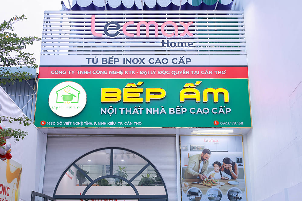 Showroom tủ bếp inox Cần Thơ Lecmax Home