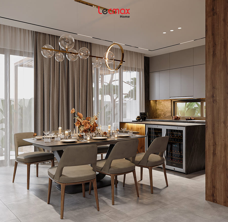 Tủ bếp inox 3 lớp kết hợp bàn đảo bếp