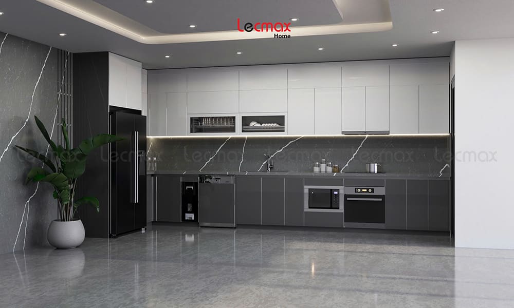 Mẫu tủ bếp cao cấp inox 304