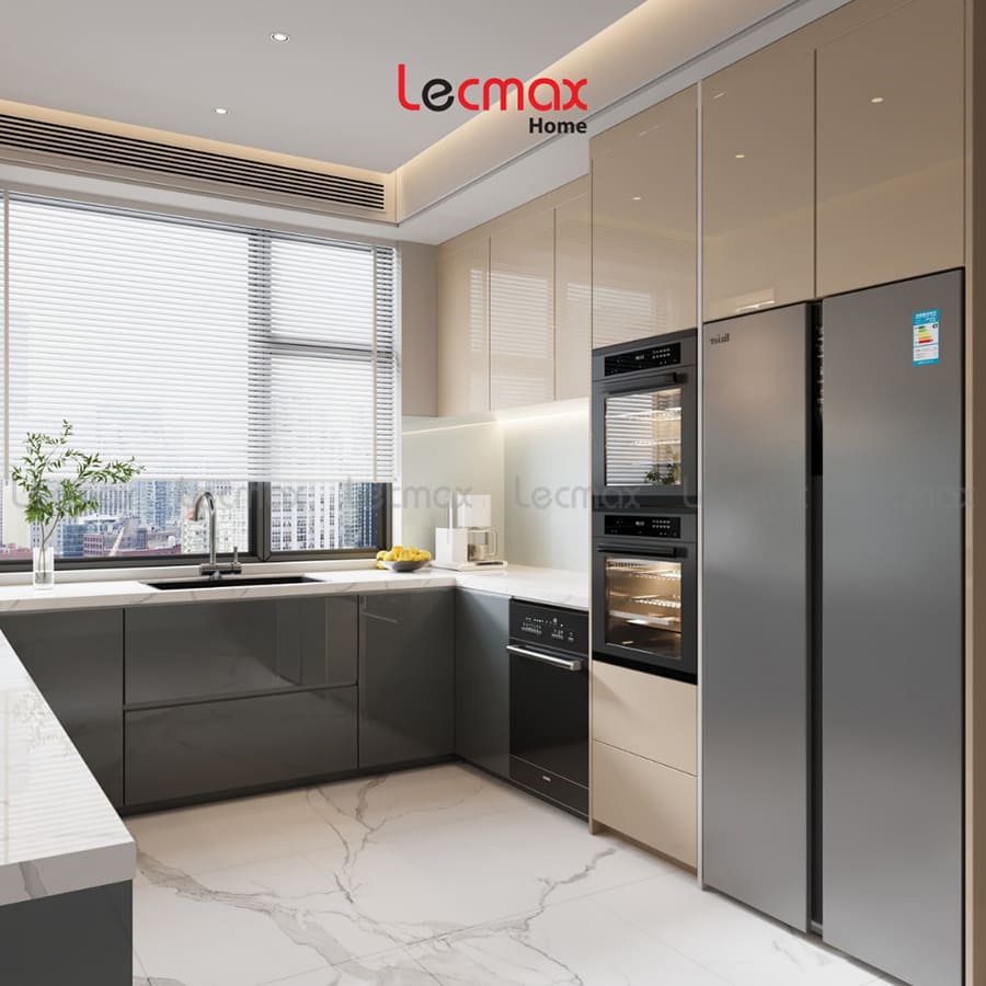 Mẫu tủ bếp inox 304 chữ U