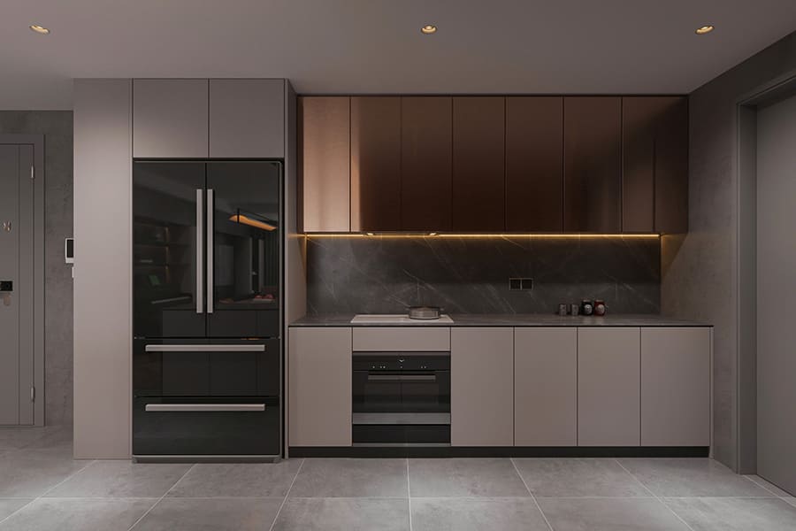 Mẫu tủ bếp inox 304 chữ I
