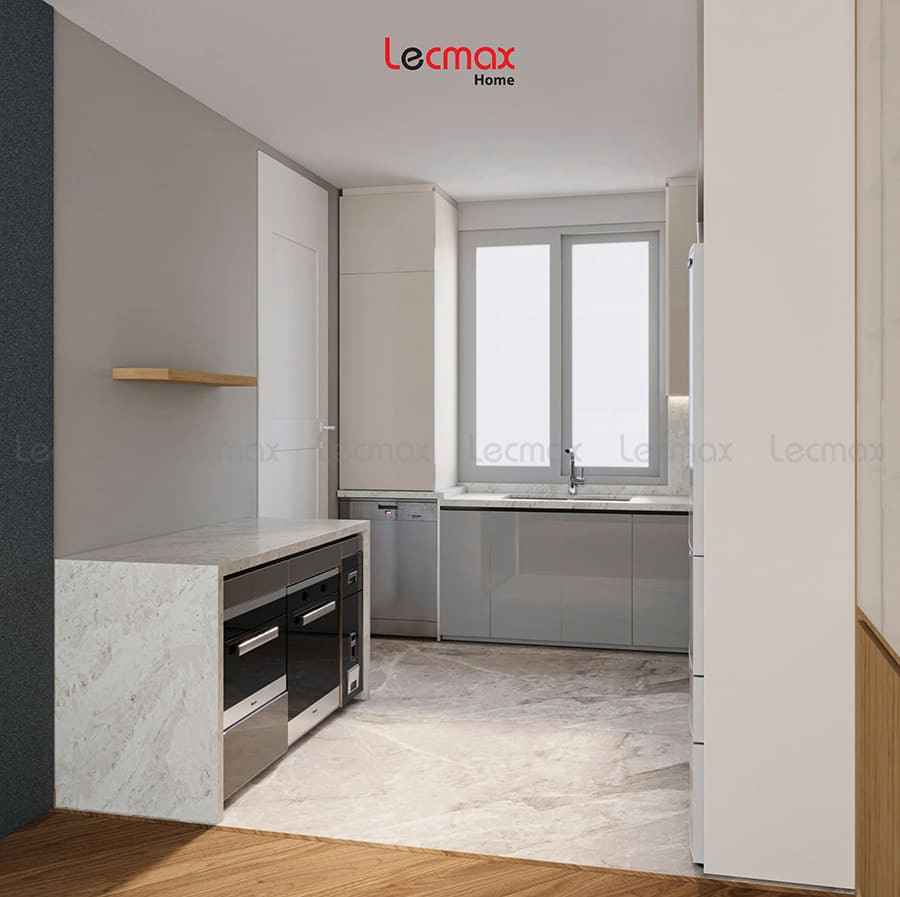Mẫu thiết kế tủ bếp inox 304 nhà a Tú Hà Đông