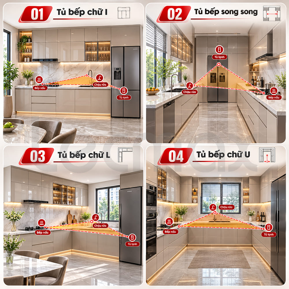 Nguyên tắc tam giác bếp trong thiết kế nội thất
