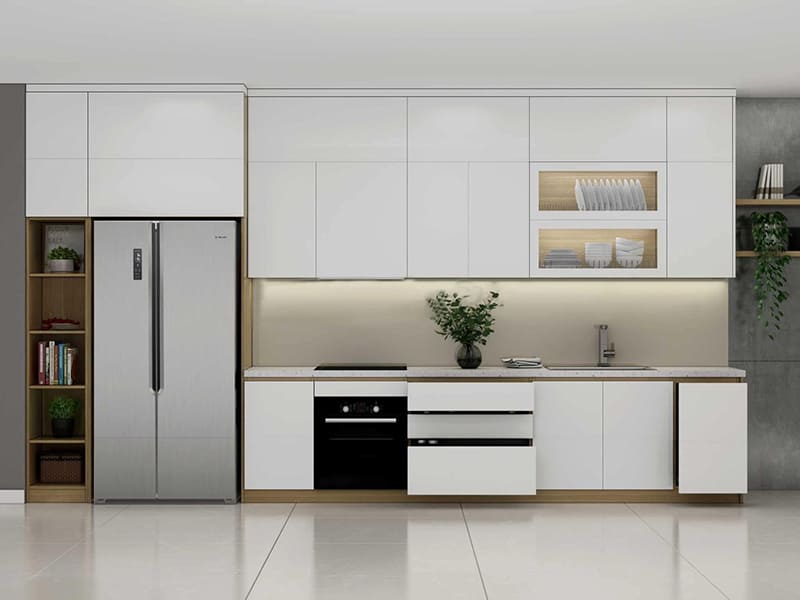 Tủ bếp gỗ công nghiệp