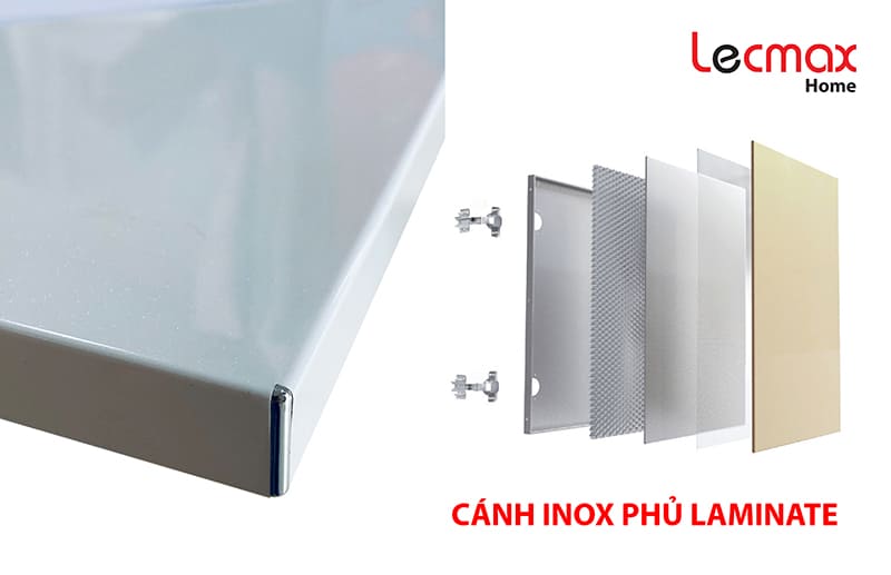 Cánh tủ bếp inox phủ laminate